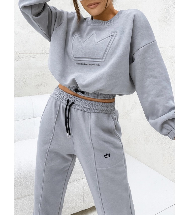 komplet damski dres korona szary